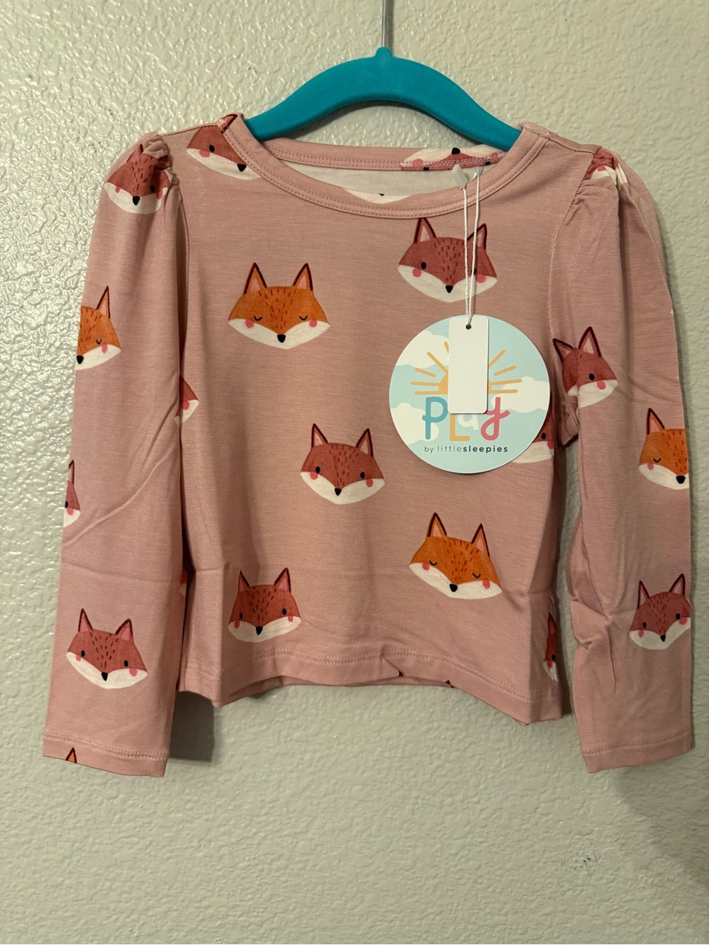 Little Sleepies Rose Fox Face Long Sleeve Top